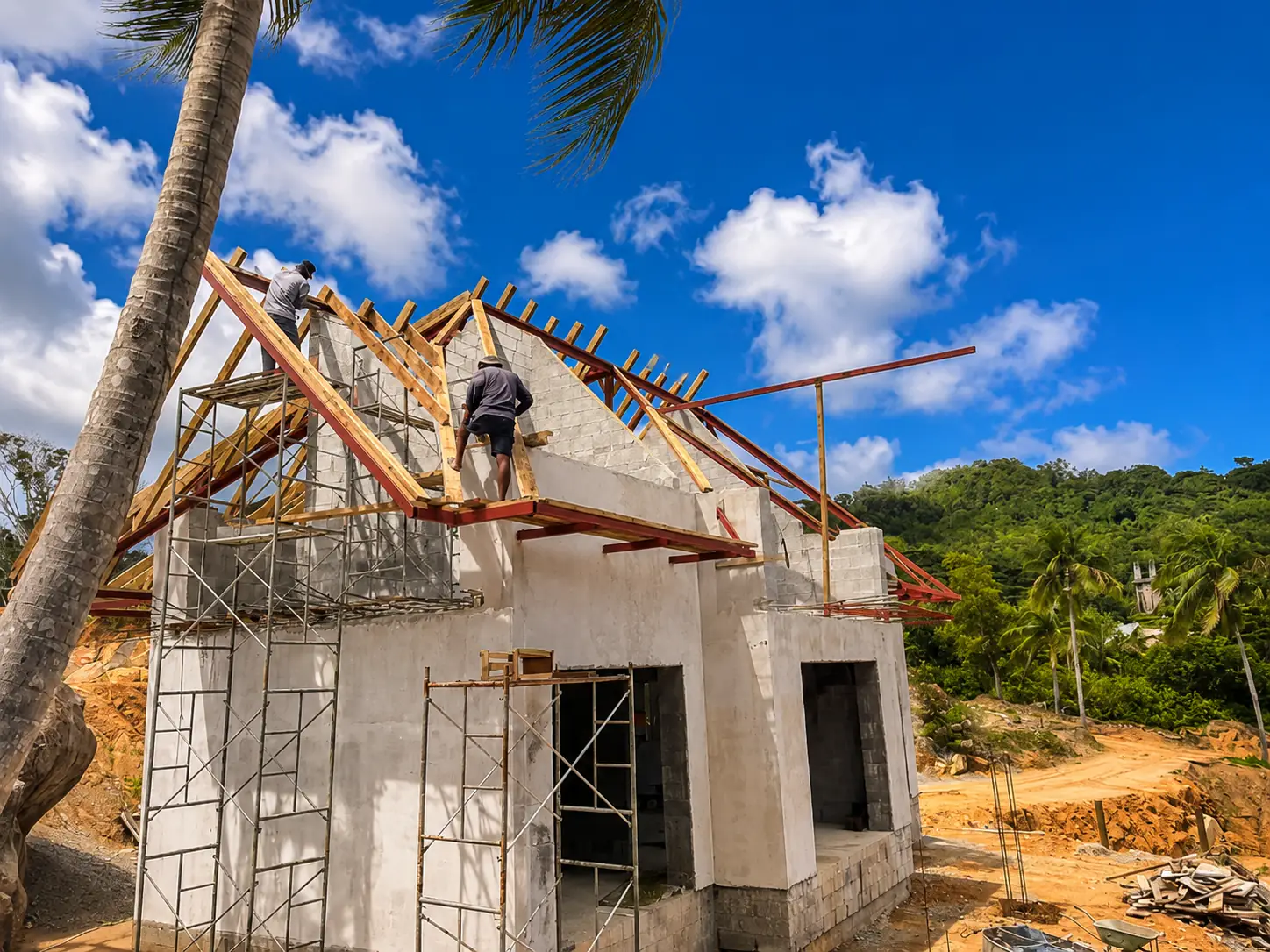 Empathia Village construction site — real photo