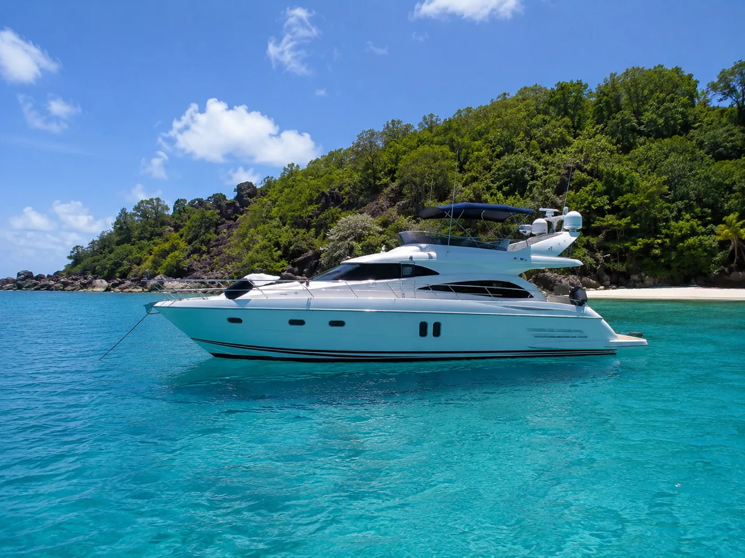 Yacht in Seychelles — Empathia Village